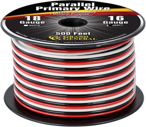 Grand General 55303 Paralling Primary 3-Ware Roll مع التخزين المؤقت للشاحنات والسيارات والمزيد من الأسود والأحمر والأبيض in Kuwait