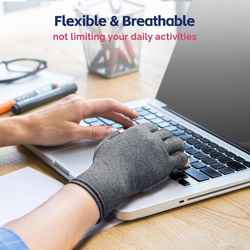 FEATOL مجموعة دعامة معصم للنفق الرسغي وقفازات التهاب المفاصل الضاغطة للنساء - دعامة معصم قصيرة لدعم النهار - تخفيف آلام العمل والكتابة والتهاب الأوتار والالتواء - اليد اليمنى، مقاس متوسط in Kuwait