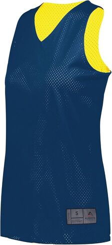 قميص Augusta Sportswear النسائي ذو شبكة التريكو القياسية ذو الوجهين 2.0 جيرسي، أسود/أبيض in Saudi Arabia