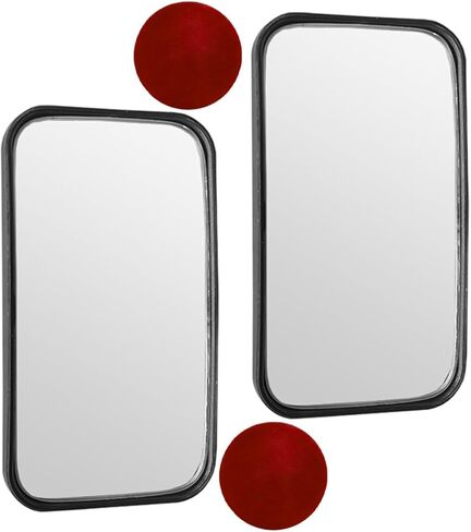 2pcs مرآة بقعة مستطيلة للسيارة ، 3.5 "× 2" 360 ° تدوير قابلة للتعديل محدب عريض مرايا السيارة ، مرآة عالية السلامة من الزجاج السلامة الخلفية لسيارات سيارات سيارات الدفع الرباعي (المستطيل/الأسود) in Saudi Arabia