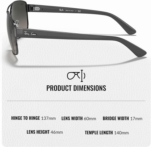 Ray-Ban RB3663 Square-Round Round Grouds مع حزمة أدوات النظارات الرسمية in Kuwait