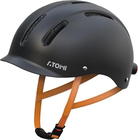 Atomi Bike Helmet - Rechargeable Back LED Helmet Light - CPSC Certified Bicycle Helmet - Electric Scooter Helmets for Adults with Adjustable Strap - Bright Lights Get Noticed in Saudi Arabia