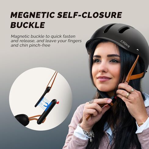 Atomi Bike Helmet - Rechargeable Back LED Helmet Light - CPSC Certified Bicycle Helmet - Electric Scooter Helmets for Adults with Adjustable Strap - Bright Lights Get Noticed in Saudi Arabia