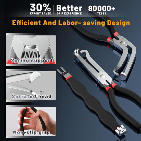 cyrico 4 Pcs Electrical Disconnect Pliers, 60 Degree Straight Connector Separator Pliers for Car Wiring, Rapid Electrical Plug Disconnect Set Automotive System Removal Tool for Push Tab Style Plugs in Saudi Arabia