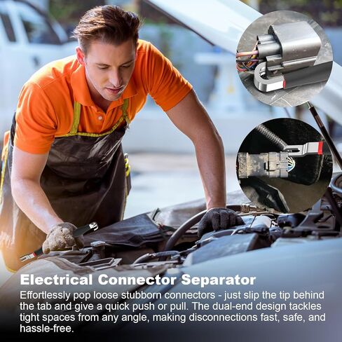 cyrico 4 Pcs Electrical Disconnect Pliers, 60 Degree Straight Connector Separator Pliers for Car Wiring, Rapid Electrical Plug Disconnect Set Automotive System Removal Tool for Push Tab Style Plugs in Saudi Arabia