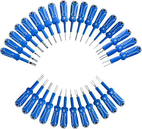 DPTOOL 30PCS مجموعة أدوات إزالة الطرفية الكهربائية مجموعة موصل توصيل توصيل دبوس عالمي مناسبة مع 132.5 مم 132.88 مم 134.7 مم 133.8 مم لأربعة حجم لمعظم طرز المركبات in Kuwait