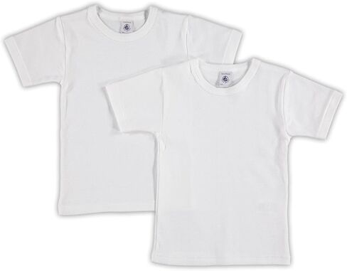 مجموعة Petit Bateau من 2 فتى الأكمام القصيرة ذات الأحجام السفلية البيضاء 2-18 نمط 15043-23992 (حجم 6 نمط 15043) in Saudi Arabia
