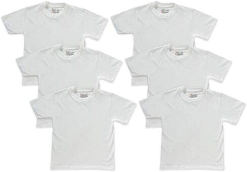 Hanes B21386 Boys Tagless Crewneck Undershirt - White - M in Saudi Arabia