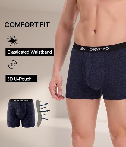 2 حزمة Mens Merino Wool Boxer Boxer ، ملابس داخلية من الصوف للتنفس للرجال ، شورتات مريحة الرطوبة الفطرية in Kuwait