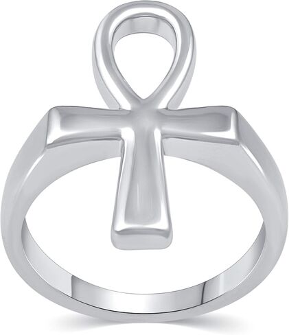 Egyptian Ankh Cross Eternity Ring in 925 Sterling Silver in Saudi Arabia