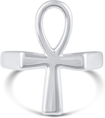 Egyptian Ankh Cross Eternity Ring in 925 Sterling Silver in Saudi Arabia