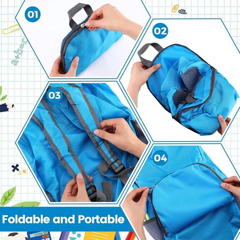 Jexine 80 Pcs Backpack Bulk 17 Inch Foldable Backpack 5 Assorted Colors Lightweight Back Pack for Outdoor Travel Zippered Book Bags in Saudi Arabia