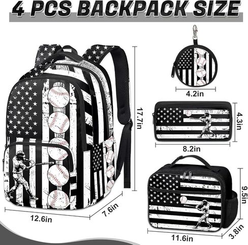 Fishing Backpack Set for Boys, Kids Camo Fish Backpack for School with Lunch Box and Pencil Case Coin Purse, School Bookbag for Boys in Kuwait