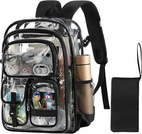 حقيبة ظهر شفافة للأولاد، مجموعة حقائب كتب شفافة على شكل ديناصور مع ملحقات دبابيس لطيفة، حقيبة كتب شفافة شديدة التحمل بطبقة مزدوجة in Kuwait