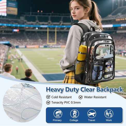 حقيبة ظهر شفافة للأولاد، مجموعة حقائب كتب شفافة على شكل ديناصور مع ملحقات دبابيس لطيفة، حقيبة كتب شفافة شديدة التحمل بطبقة مزدوجة in Kuwait