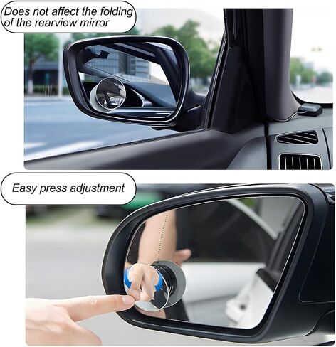 2pcs مرايا البقعة العمياء للسيارة ، مستديرة على شكل زاوية عريضة مركبة العمياء الدببة المحدبة ، إكسسوارات مرآة الجانبية لسيارات الرؤية الخلفية ، Universal لسيارات الدفع الرباعي ، سيدان ، شاحنة in Kuwait