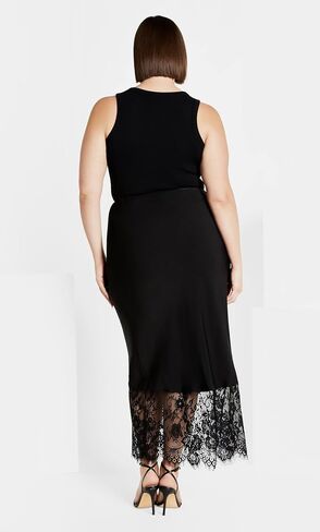 City Chic Women's Plus Size Skirt - Lace Hem Fay in Saudi Arabia