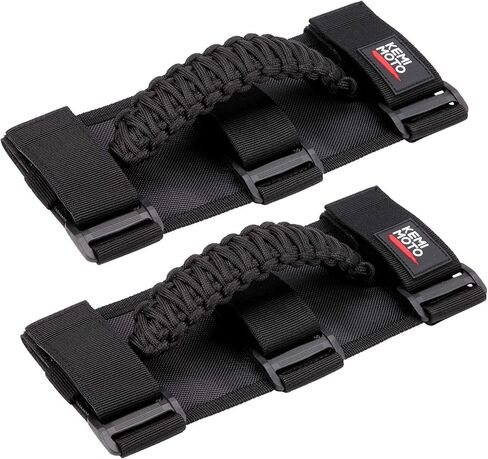 مقابض Kemimoto Roll Bar Grab ، مقابض UTV ، ATV & SXS ، قبضة اليد السوداء والأحمر من النايلون من النايلون السوداء والأحمر لمدة 1.5 إلى 2 '' Roll Bar متوافق مع Polaris RZR ، Can-AM X3 ، Kawasaki ، Honda Talon ، CFMOTO ، 2PACK in Kuwait