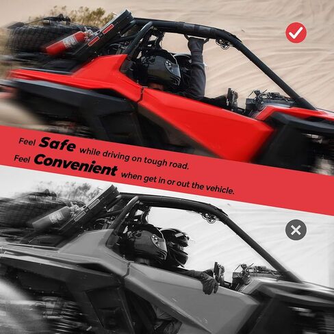مقابض Kemimoto Roll Bar Grab ، مقابض UTV ، ATV & SXS ، قبضة اليد السوداء والأحمر من النايلون من النايلون السوداء والأحمر لمدة 1.5 إلى 2 '' Roll Bar متوافق مع Polaris RZR ، Can-AM X3 ، Kawasaki ، Honda Talon ، CFMOTO ، 2PACK in Kuwait