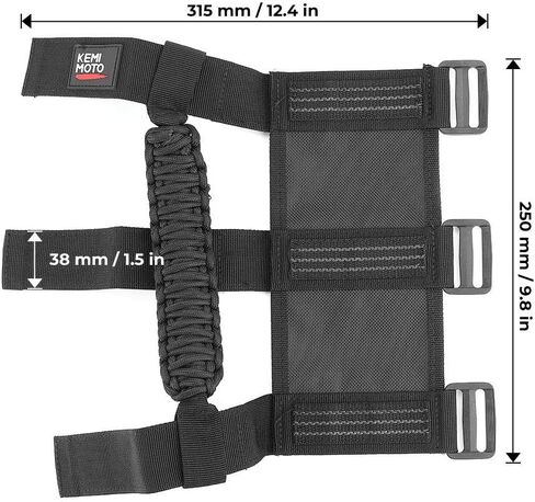 مقابض Kemimoto Roll Bar Grab ، مقابض UTV ، ATV & SXS ، قبضة اليد السوداء والأحمر من النايلون من النايلون السوداء والأحمر لمدة 1.5 إلى 2 '' Roll Bar متوافق مع Polaris RZR ، Can-AM X3 ، Kawasaki ، Honda Talon ، CFMOTO ، 2PACK in Kuwait