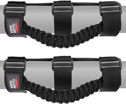 مقابض Kemimoto Roll Bar Grab ، مقابض UTV ، ATV & SXS ، قبضة اليد السوداء والأحمر من النايلون من النايلون السوداء والأحمر لمدة 1.5 إلى 2 '' Roll Bar متوافق مع Polaris RZR ، Can-AM X3 ، Kawasaki ، Honda Talon ، CFMOTO ، 2PACK in Kuwait