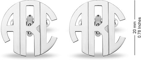 LeCalla Personalized Customized Men's Initial Name Monogram Cufflinks in Saudi Arabia