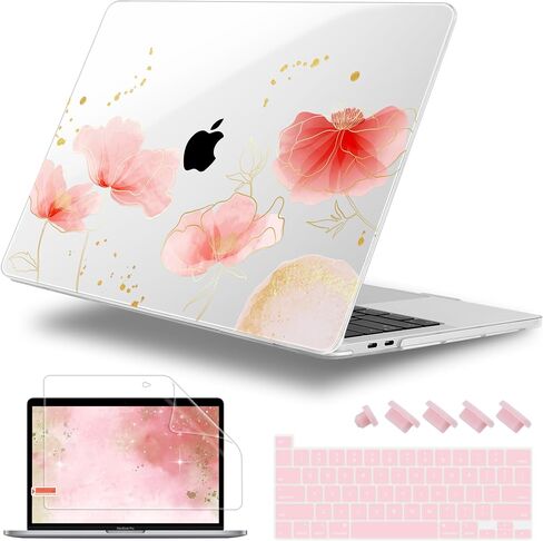 for MacBook Pro 13 inch with Touch Bar, 2022 2021 2020 2019 2018 2017 2016 Release, M2 A2338 M1 A2289 A2251 A2159 A1989 A1706 A1708, Keyboard Cover & Dust Plug, Bow in Saudi Arabia