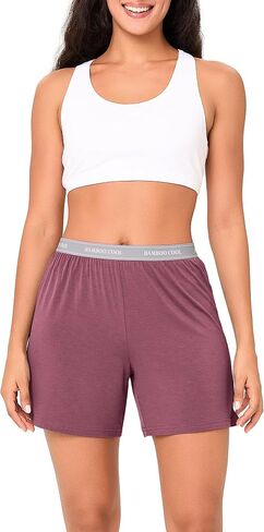 BAMBOO COOL Womens Pajama Shorts Elastic Waistband Pj Pants Leg Opening Lounge Sleep Shorts, 2 Pack in Kuwait