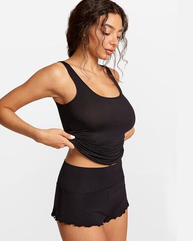 Women's Natrelax Pajamas Shorts Modal Ribbed Foldover Sleep Cheeky Ruched Cute Mini Cozy Lounge Sleepwear Bottom in Saudi Arabia