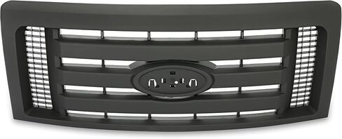 Kojem Silver Grille متوافقة مع 2009-2014 Ford F-150 XL Model Pumper Grille Cover Cover Guard Shell W/Black Insert 9L3Z8200D FO1200511 in Saudi Arabia