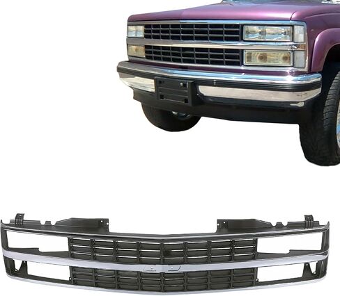 CarpartsDepot الأمامي مصبغة الشبكة الشبكة السوداء مع إدراج أسود متوافق مع شيفروليه 1988-1993 C/K 1500 2500 3500 و 1992-1993 Blazer GM1200228 in Kuwait