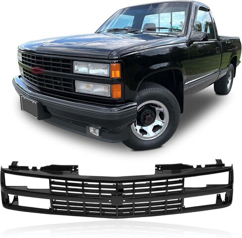 CarpartsDepot الأمامي مصبغة الشبكة الشبكة السوداء مع إدراج أسود متوافق مع شيفروليه 1988-1993 C/K 1500 2500 3500 و 1992-1993 Blazer GM1200228 in Kuwait