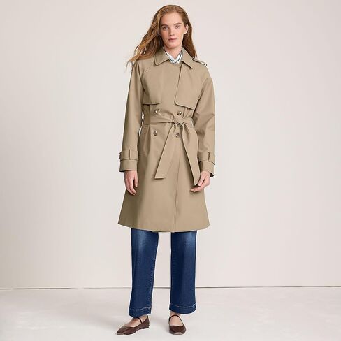 Lands 'End Women's Squall Coat Modern Trench Coat in Saudi Arabia