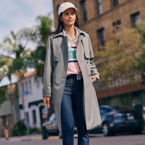 Lands' End Women's Squall Waterproof Modern Trench Coat in Saudi Arabia