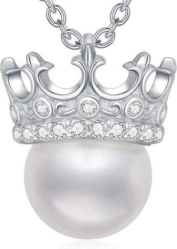 WINNICACA فراشة اللؤلؤ قلادة 925 الفضة الاسترليني المياه العذبة الأبيض اللؤلؤ قلادة مكعب زركونيا مجوهرات الزفاف الذكرى هدايا عيد ميلاد للنساء أمي شقيقة in Kuwait