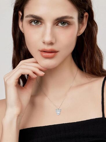 WINNICACA فراشة اللؤلؤ قلادة 925 الفضة الاسترليني المياه العذبة الأبيض اللؤلؤ قلادة مكعب زركونيا مجوهرات الزفاف الذكرى هدايا عيد ميلاد للنساء أمي شقيقة in Kuwait