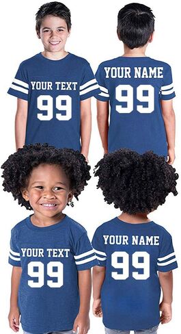 CrazyDaisyworld تخصيص Toddler Youth Football Jersey | مخصصة مخصصة للفريق مخصص 2 جوانب | جيرسي جولة in Kuwait