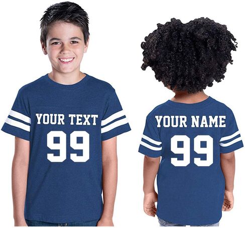 CrazyDaisyworld تخصيص Toddler Youth Football Jersey | مخصصة مخصصة للفريق مخصص 2 جوانب | جيرسي جولة in Kuwait