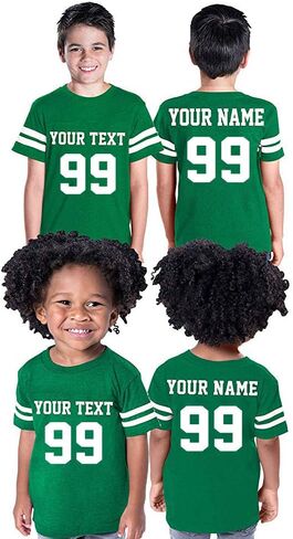 CrazyDaisyworld تخصيص Toddler Youth Football Jersey | مخصصة مخصصة للفريق مخصص 2 جوانب | جيرسي جولة in Kuwait