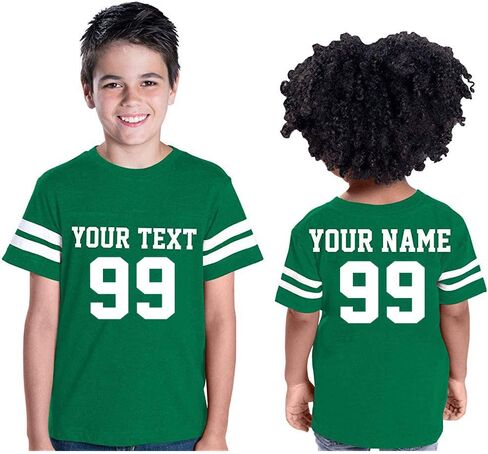 CrazyDaisyworld تخصيص Toddler Youth Football Jersey | مخصصة مخصصة للفريق مخصص 2 جوانب | جيرسي جولة in Kuwait