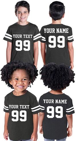 CrazyDaisyworld تخصيص Toddler Youth Football Jersey | مخصصة مخصصة للفريق مخصص 2 جوانب | جيرسي جولة in Kuwait