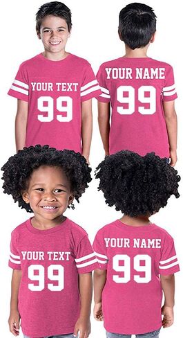 CrazyDaisyworld تخصيص Toddler Youth Football Jersey | مخصصة مخصصة للفريق مخصص 2 جوانب | جيرسي جولة in Kuwait