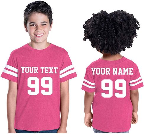 CrazyDaisyworld تخصيص Toddler Youth Football Jersey | مخصصة مخصصة للفريق مخصص 2 جوانب | جيرسي جولة in Kuwait
