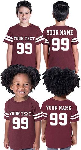 CrazyDaisyworld تخصيص Toddler Youth Football Jersey | مخصصة مخصصة للفريق مخصص 2 جوانب | جيرسي جولة in Kuwait