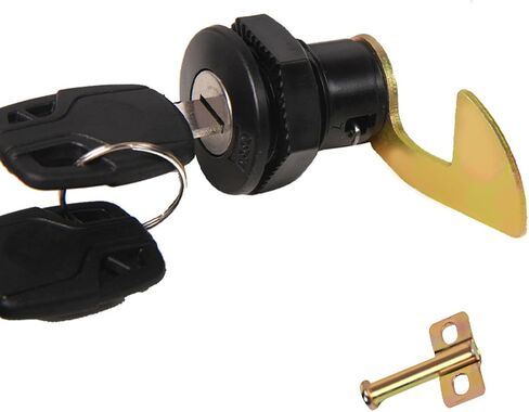 Aluminum Plastic Scooter Storage Trunk Lock Replacement Key Lock Box Motorcycle Trunk Latch with Hooks & Bonus Lock Plate in Saudi Arabia