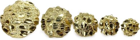 للجنسين 14K صلبة من الذهب المطلي بالنحاس النحاس Cookie Round Circle Stud أقراط أقراط 10 مم/12 مم/14 ملم للرجال ، النساء in Saudi Arabia