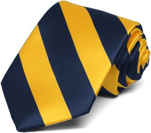 Tiemart Boys 'Neckties لمدة 8 إلى 13 عامًا (Navy Blue و Golden Yellow Striped) in Saudi Arabia