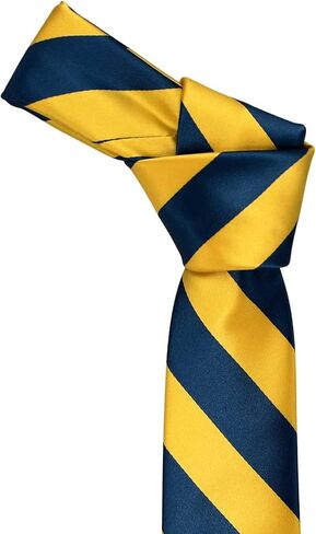 Tiemart Boys 'Neckties لمدة 8 إلى 13 عامًا (Navy Blue و Golden Yellow Striped) in Saudi Arabia