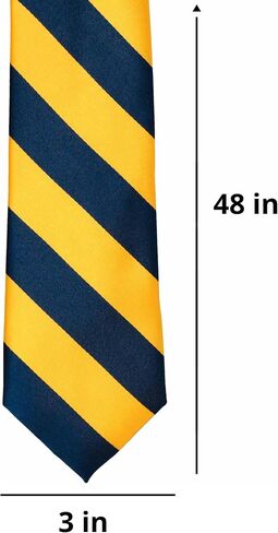 Tiemart Boys 'Neckties لمدة 8 إلى 13 عامًا (Navy Blue و Golden Yellow Striped) in Saudi Arabia