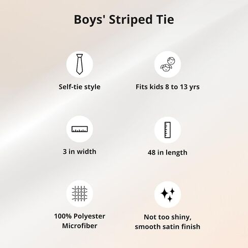Tiemart Boys 'Neckties لمدة 8 إلى 13 عامًا (Navy Blue و Golden Yellow Striped) in Saudi Arabia